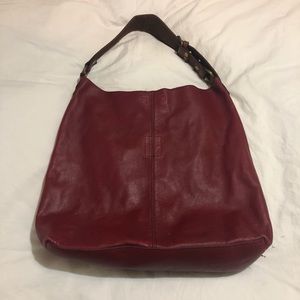 Lucky brand large red hobo bag